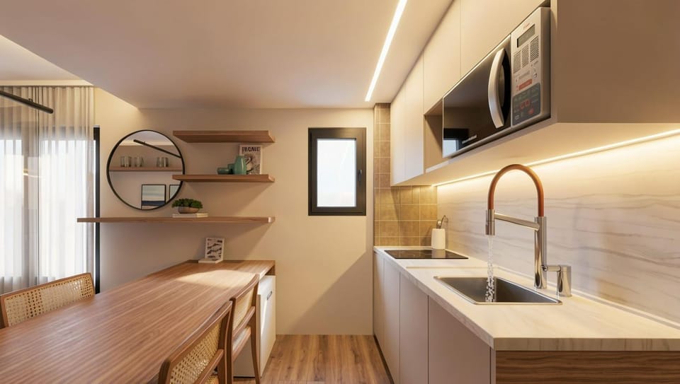 Kitchen or kitchenette, Dining area