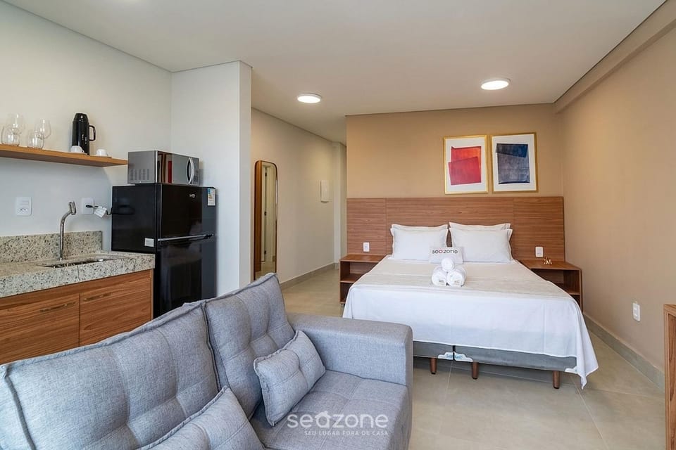 Kitchen or kitchenette, Living room, Bedroom