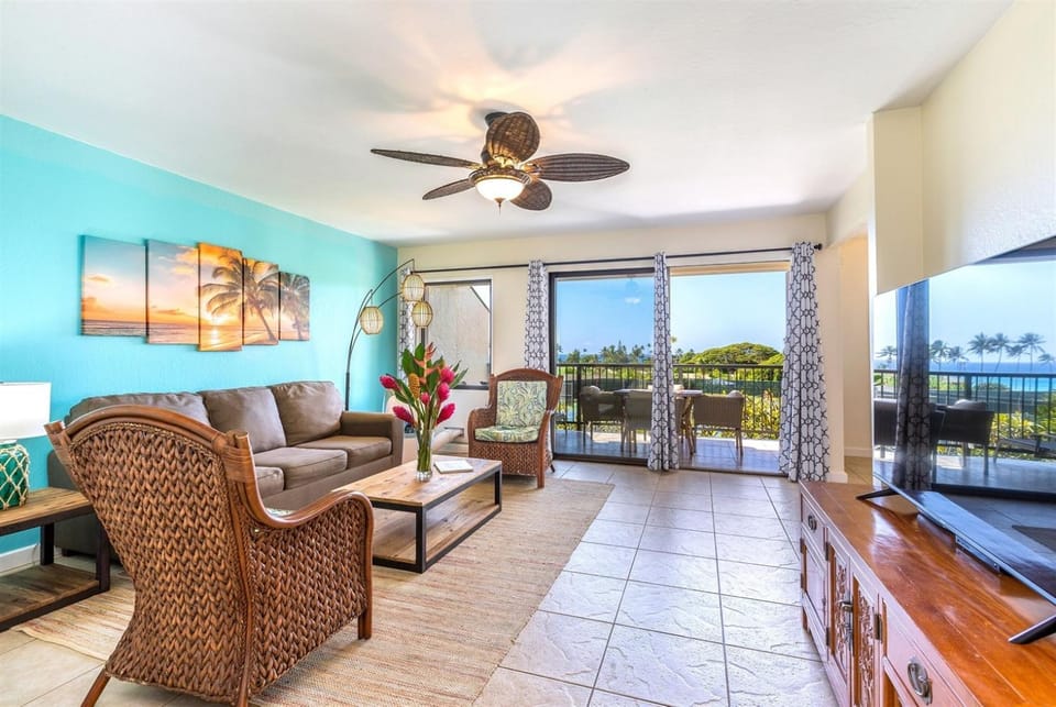 Ocean View & AC! 3 Min Walk To Poipu Beach! Apartment in Poipu