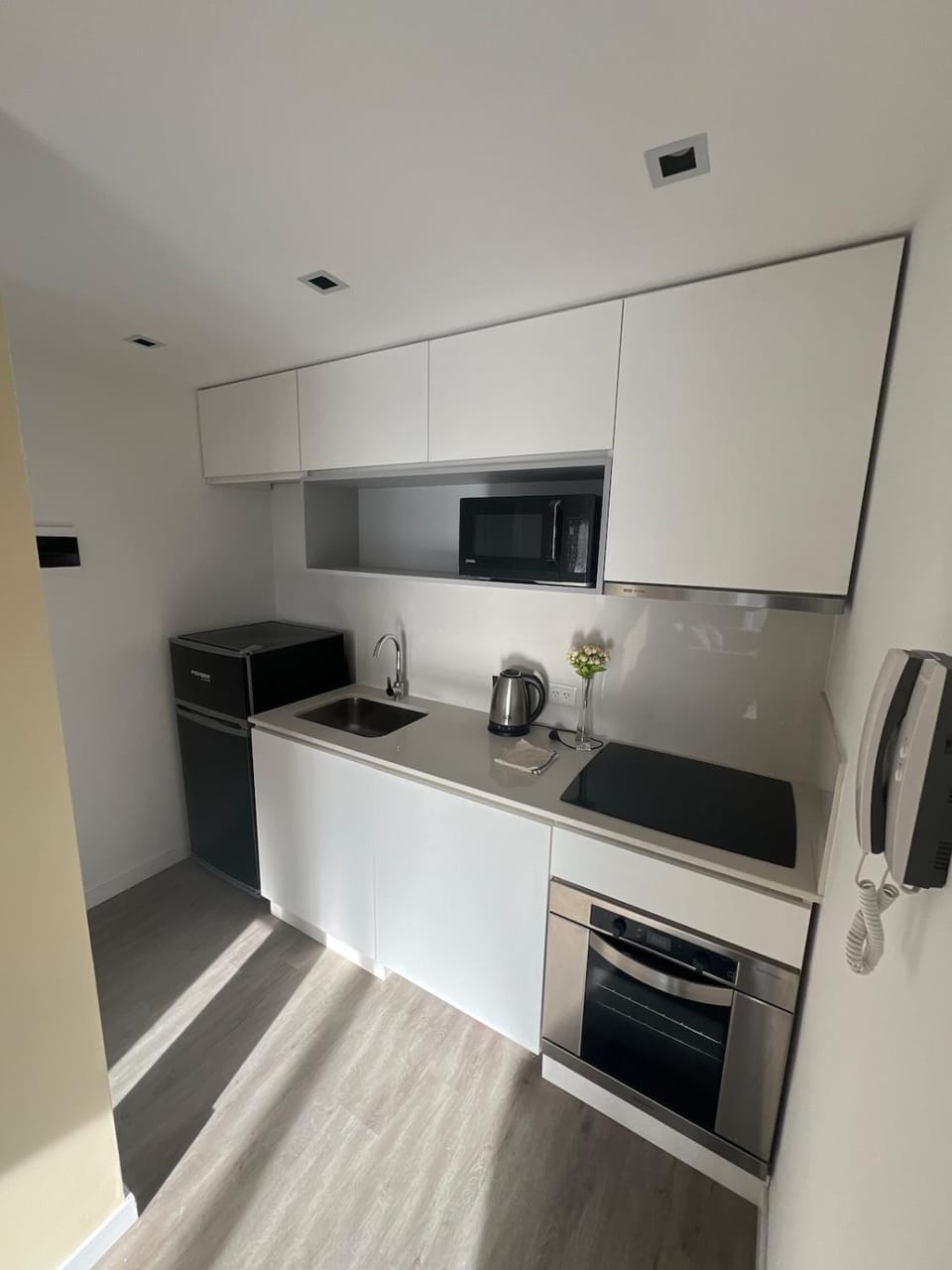 Kitchen or kitchenette, oven, stove