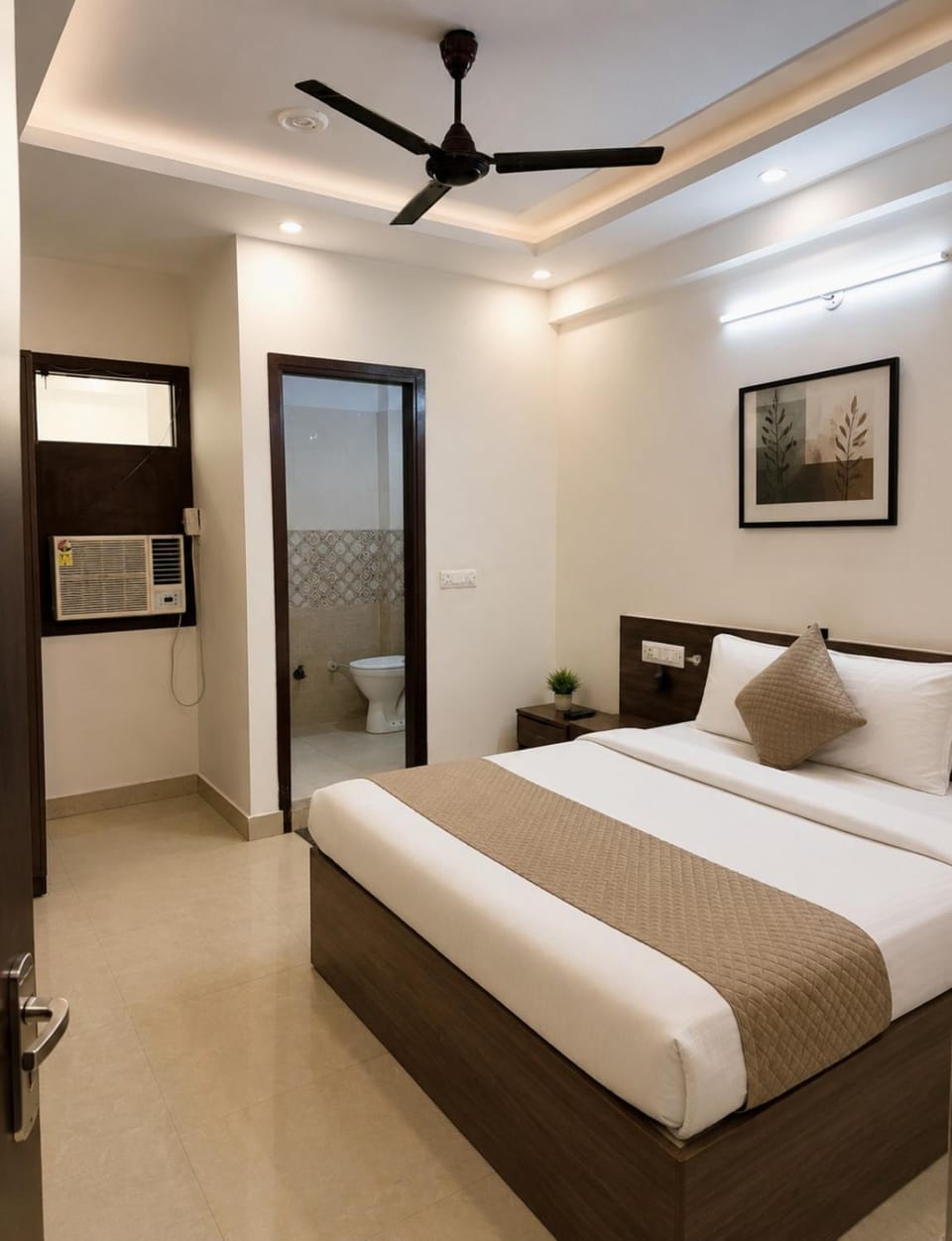 Bed, Bedroom, air conditioner