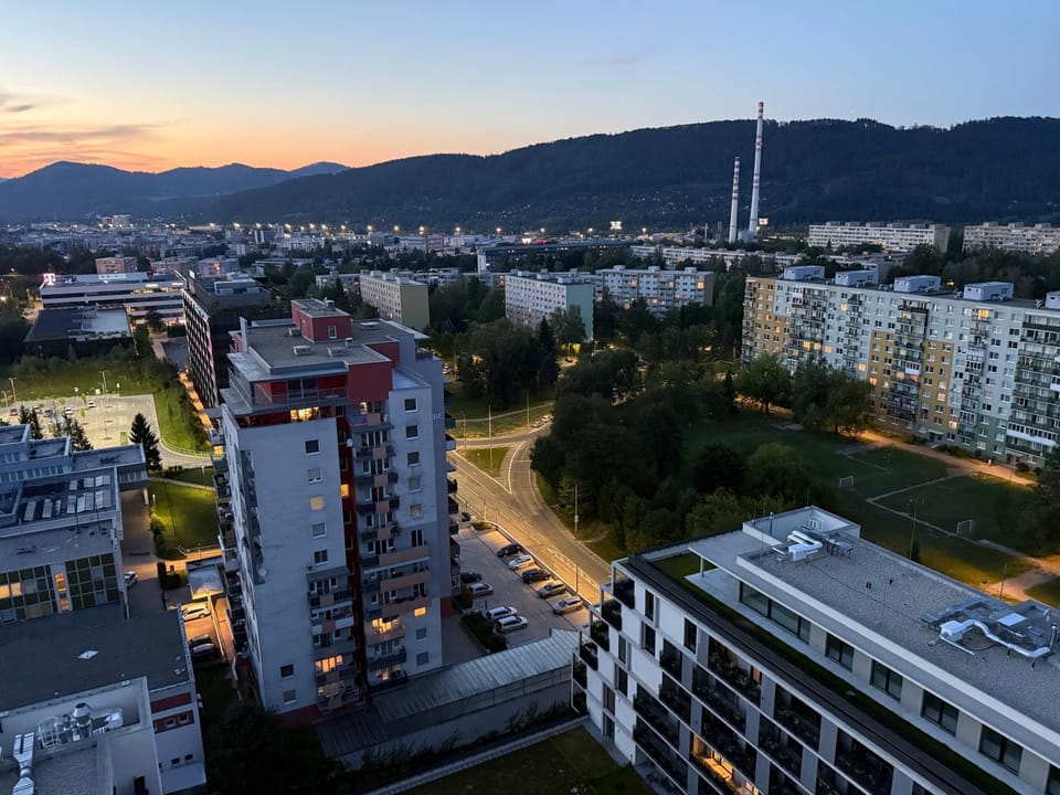 Neighbourhood, City view, Sunset