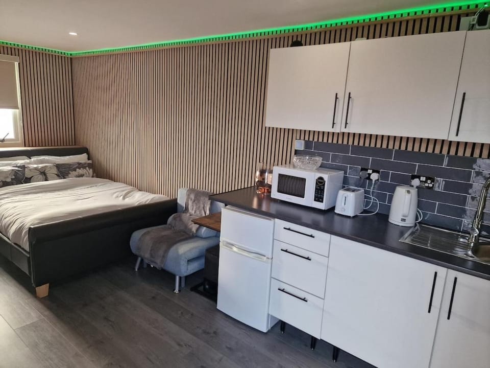 Bed, Coffee/tea facilities, Kitchen or kitchenette, Bedroom