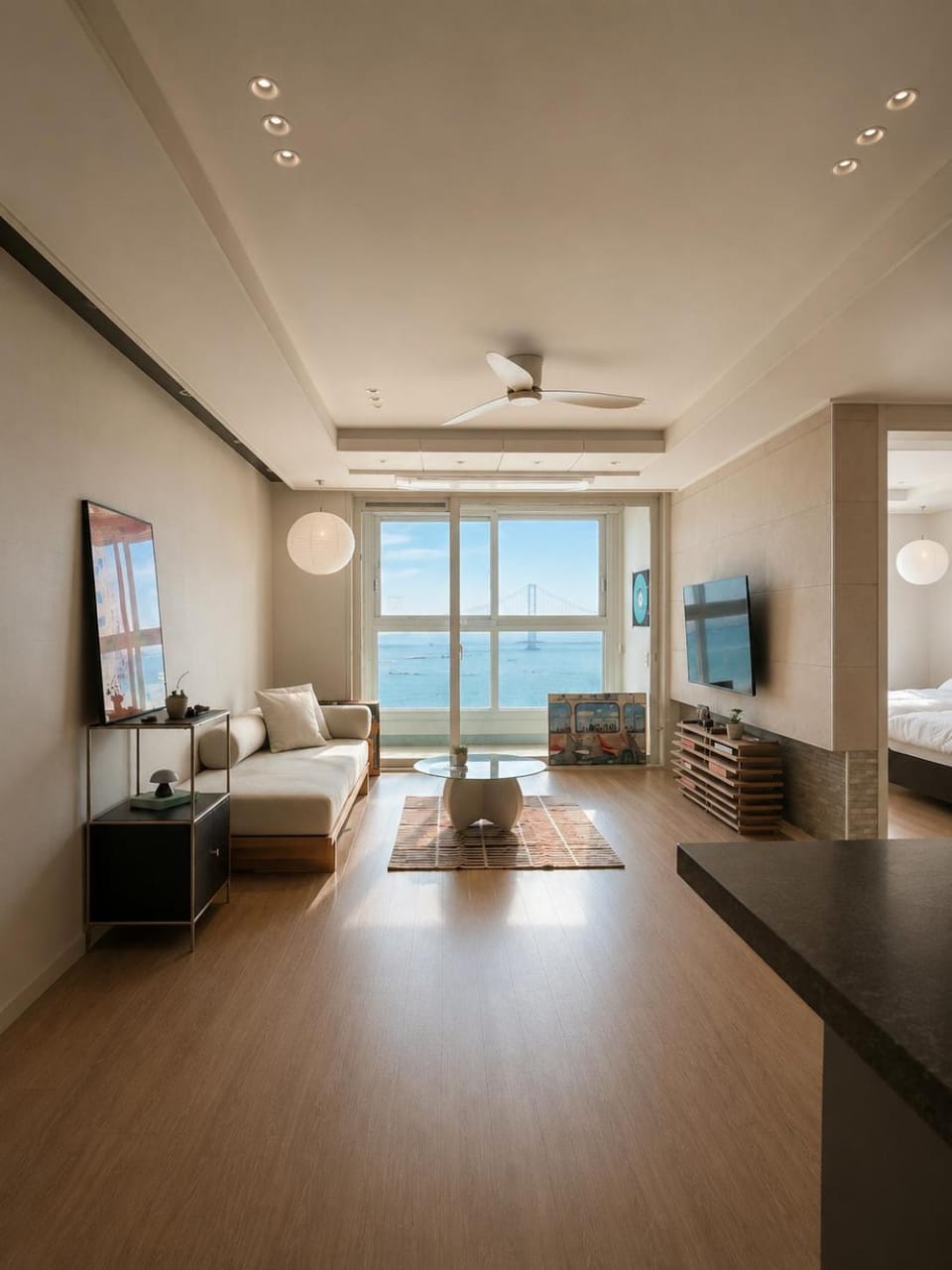 Bamin stay-Direct Ocean View of Gwangandaegyo Bridge in Gwangalli Apartment in Busan