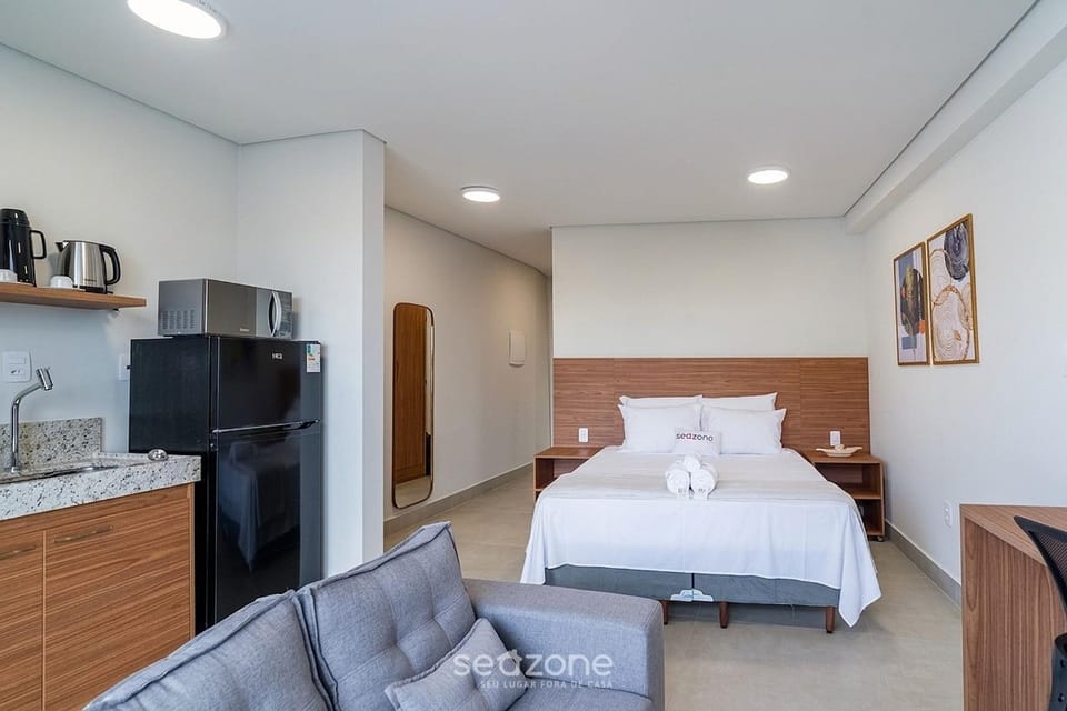 Kitchen or kitchenette, Living room, Bedroom