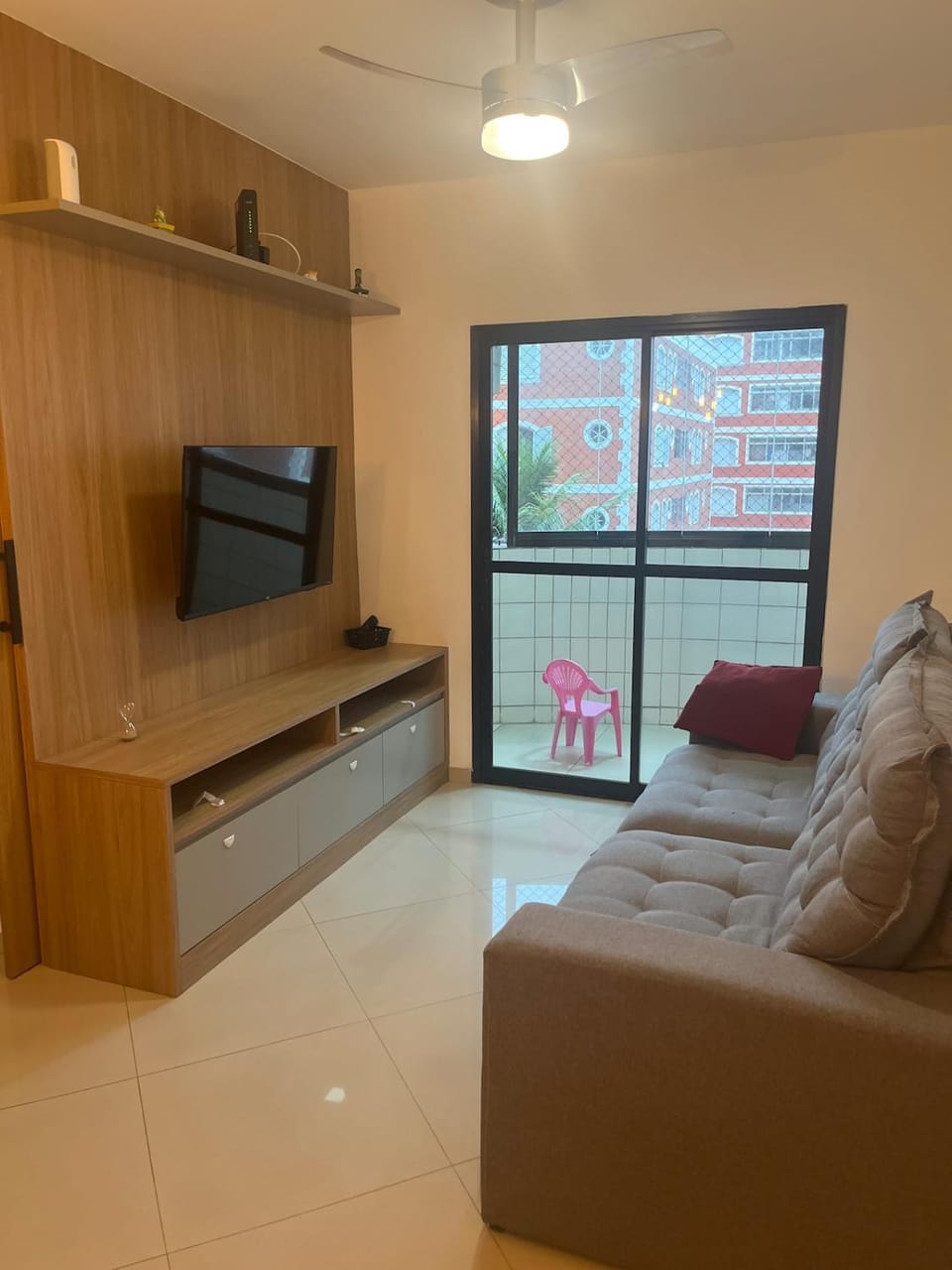 Beach apartment with air conditioning Apartment in State of São Paulo