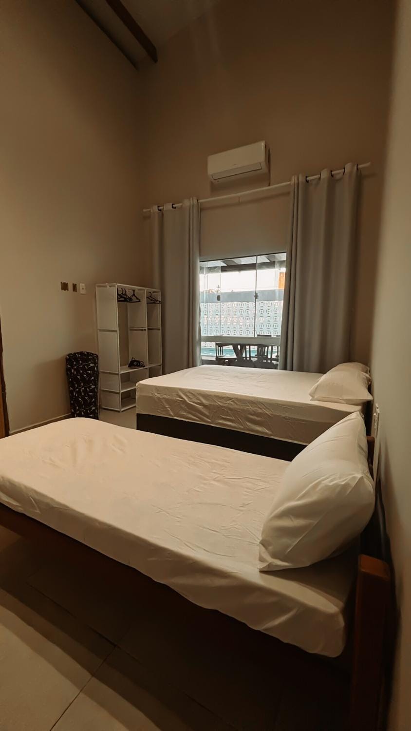 Bed, Photo of the whole room, Bedroom, air conditioner