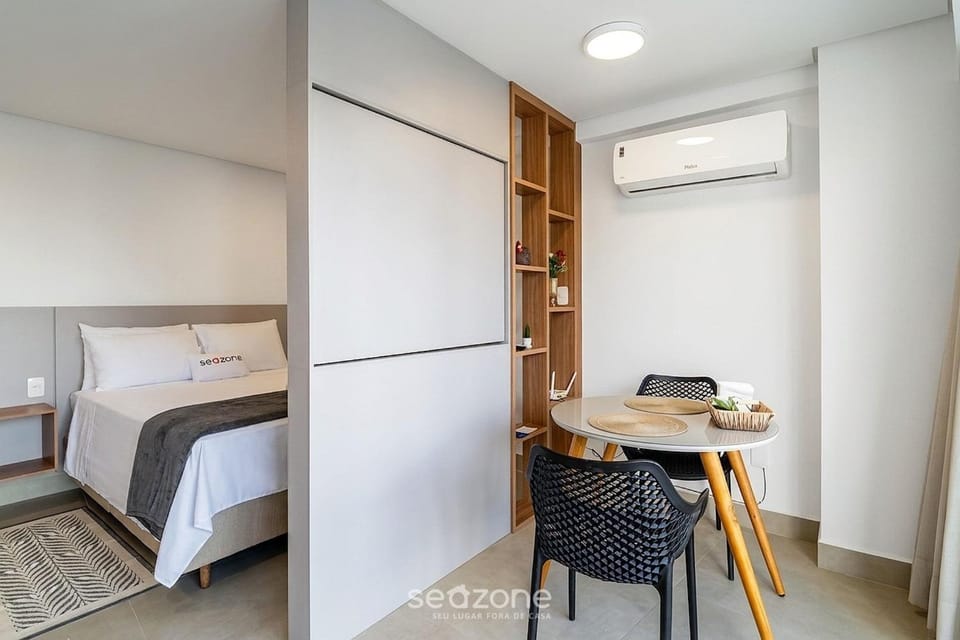 Bed, Seating area, Dining area, Bedroom