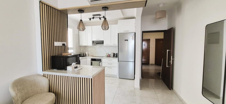 Kitchen or kitchenette, oven, stove, toaster
