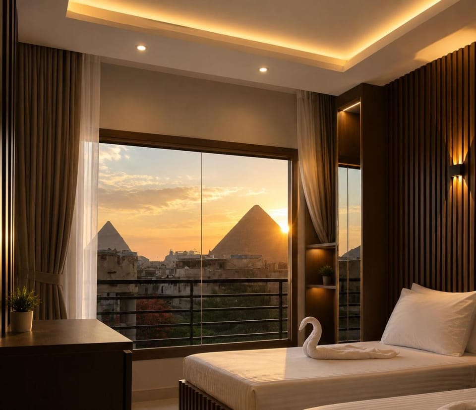Nearby landmark, Bed, Natural landscape, Photo of the whole room, Bedroom, Mountain view