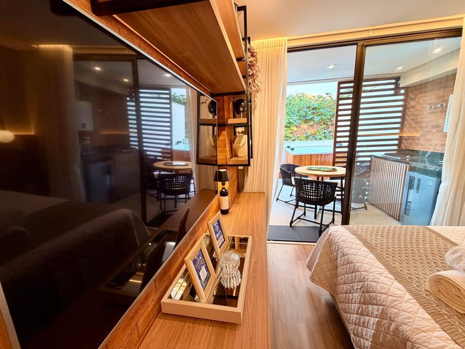 Studio Garden No Reserva - Granja Brasil Resort Itaipava - Com Jacuzzi Apartment in State of Rio de Janeiro