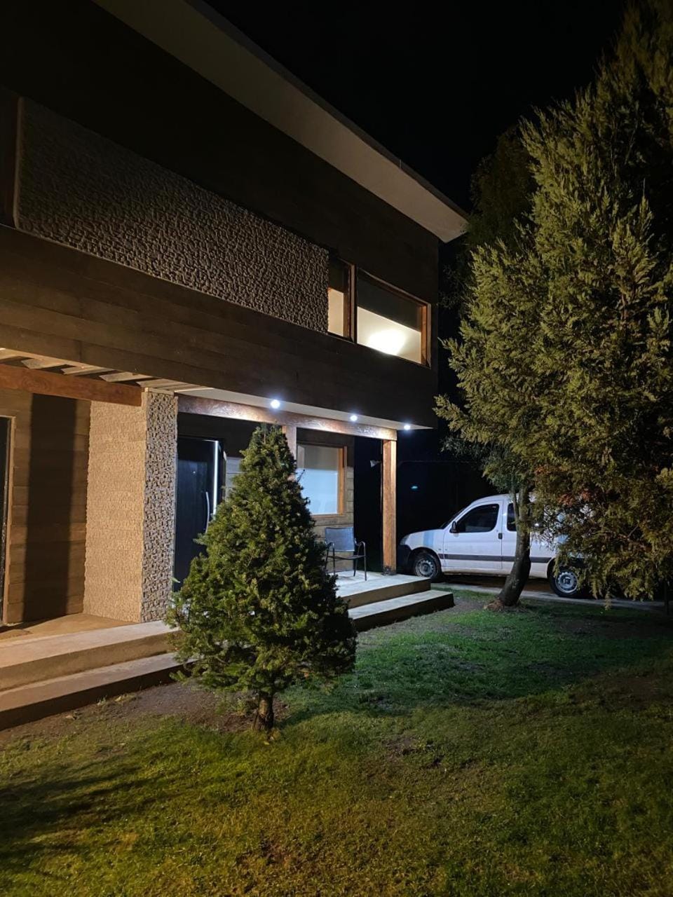 Property building, Night, Garden, Garden view, Parking