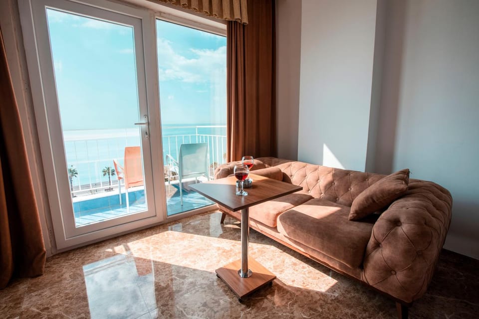 Living room, Seating area, Sea view