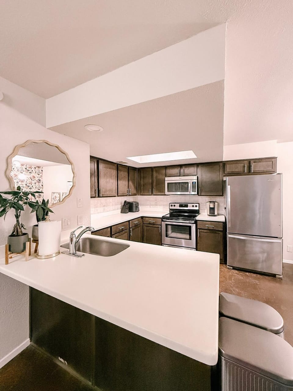Kitchen or kitchenette, oven, stove, toaster