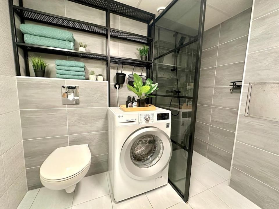 Shower, Toilet, Bathroom, washing machine
