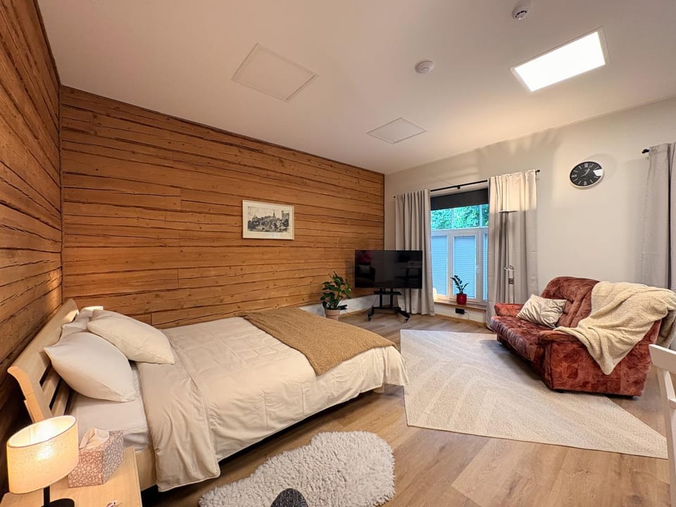 Bed, TV and multimedia, Living room, Photo of the whole room, Bedroom