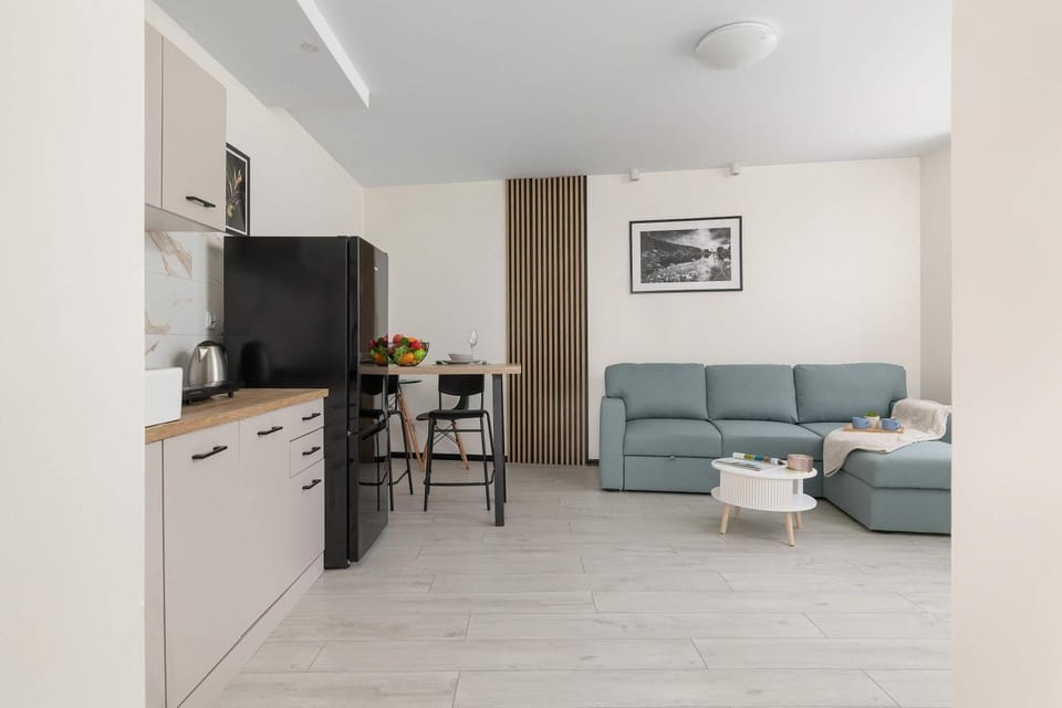 Kitchen or kitchenette, Living room, Seating area, Dining area, oven