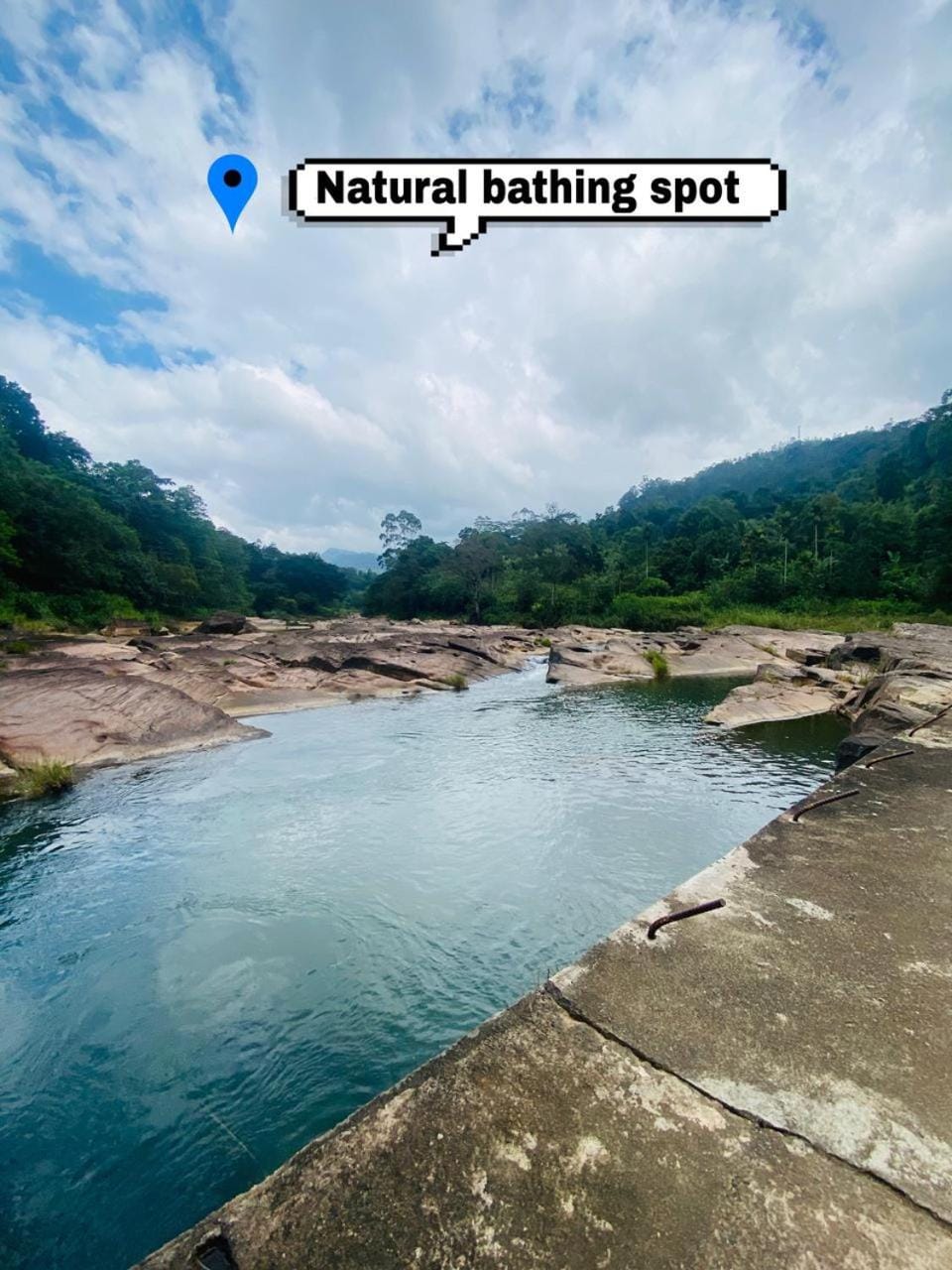 Nearby landmark, Natural landscape, Diving, River view, Public Bath