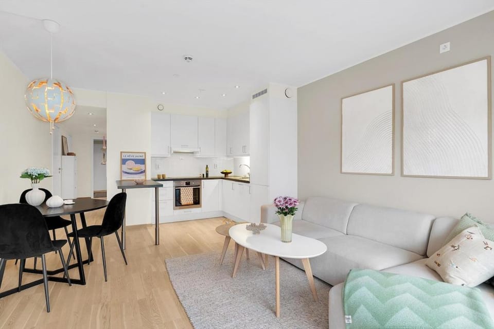 Kitchen or kitchenette, Living room, Dining area, stove