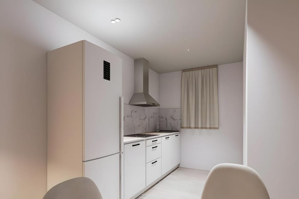 Kitchen or kitchenette, Living room