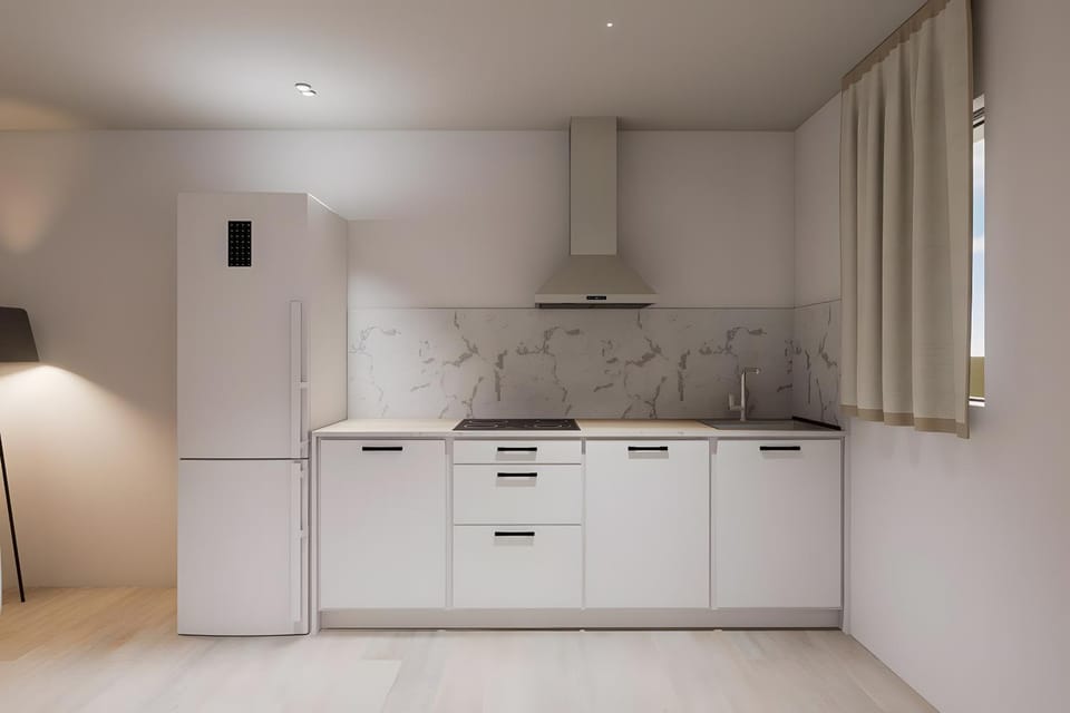 Kitchen or kitchenette, Living room