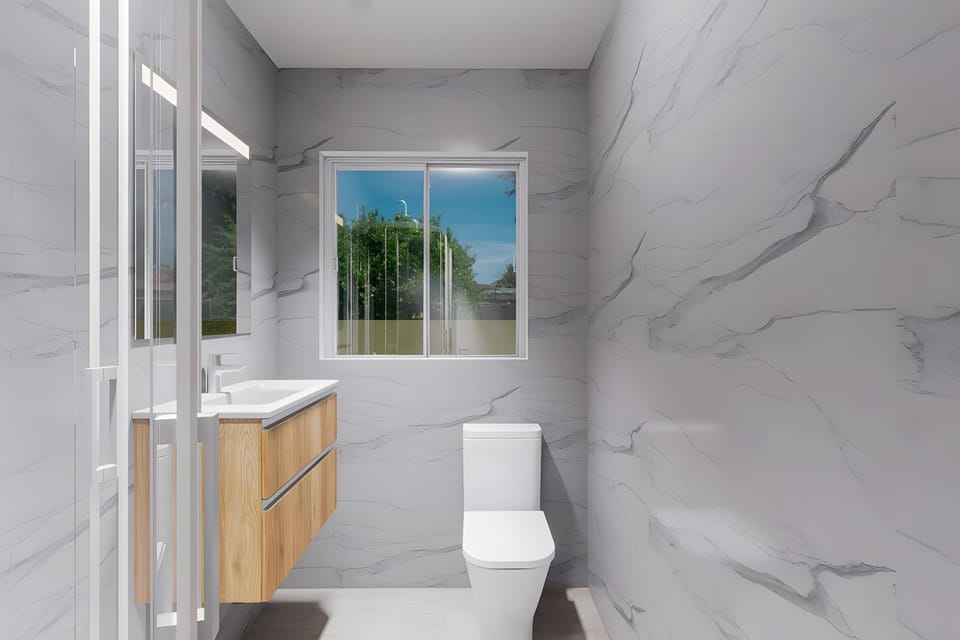Bathroom, Living room