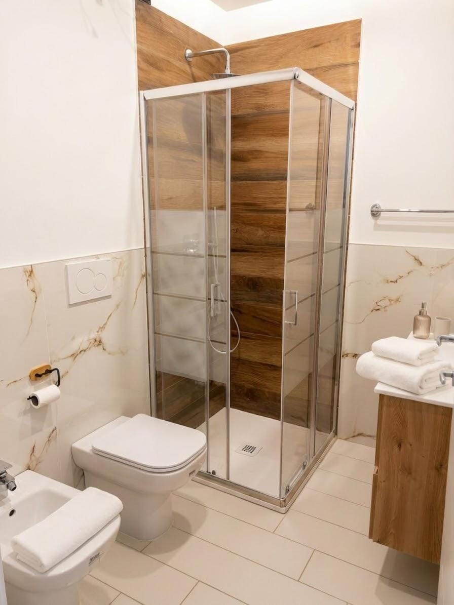 Shower, Toilet, Bathroom, bidet, towels