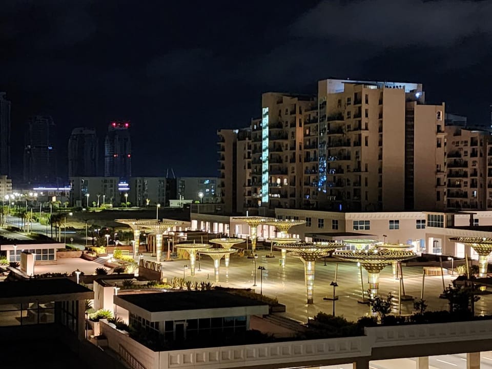 Property building, Night, City view, Location, Parking