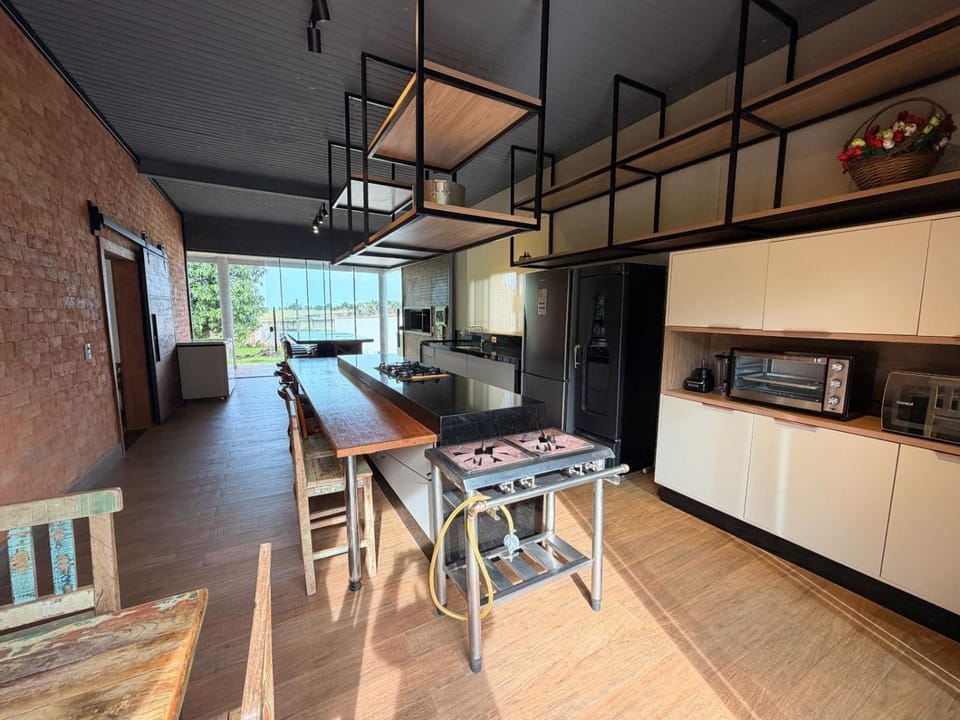 Kitchen or kitchenette, oven, stove