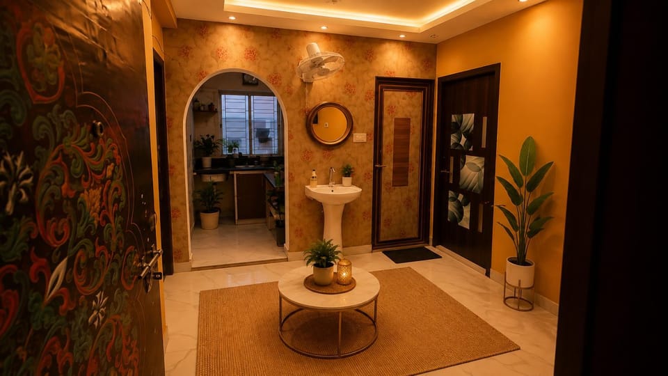 House of green flag Apartment in Kolkata