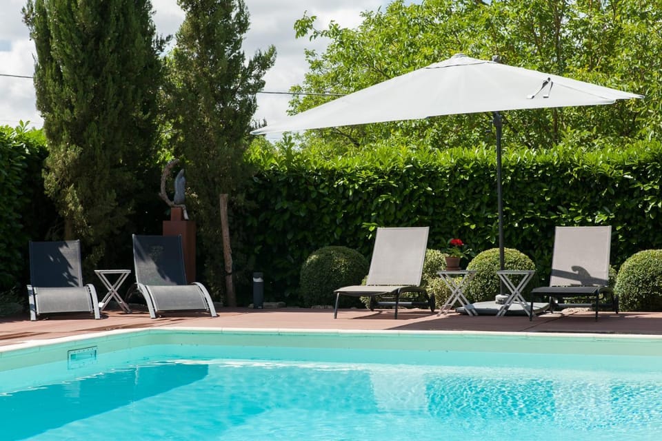 Property building, Living room, Swimming pool