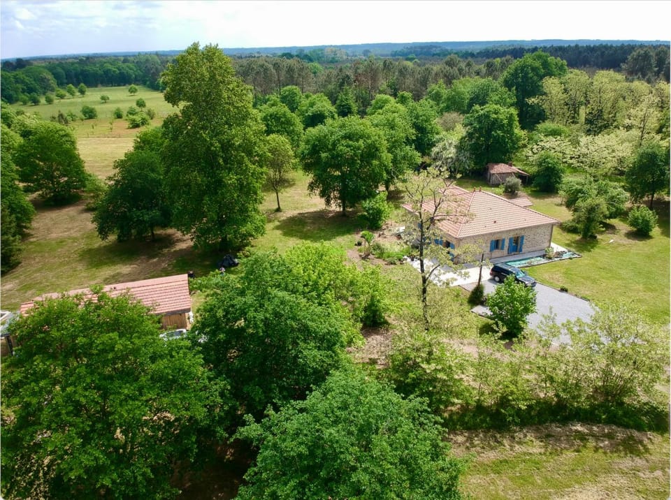 Property building, Spring, Day, Natural landscape, Bird's eye view, Garden