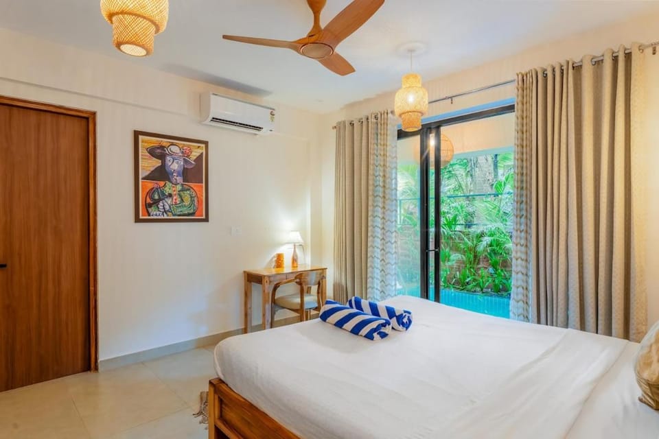 AquaVista 2bhk Poolside Paradise Apartment in Goa, India