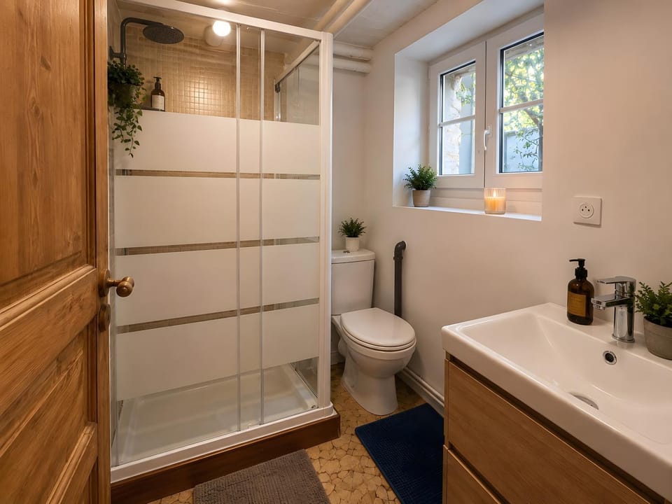 Bathroom, Living room