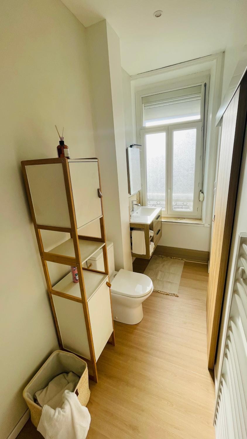 Toilet, Bathroom, towels