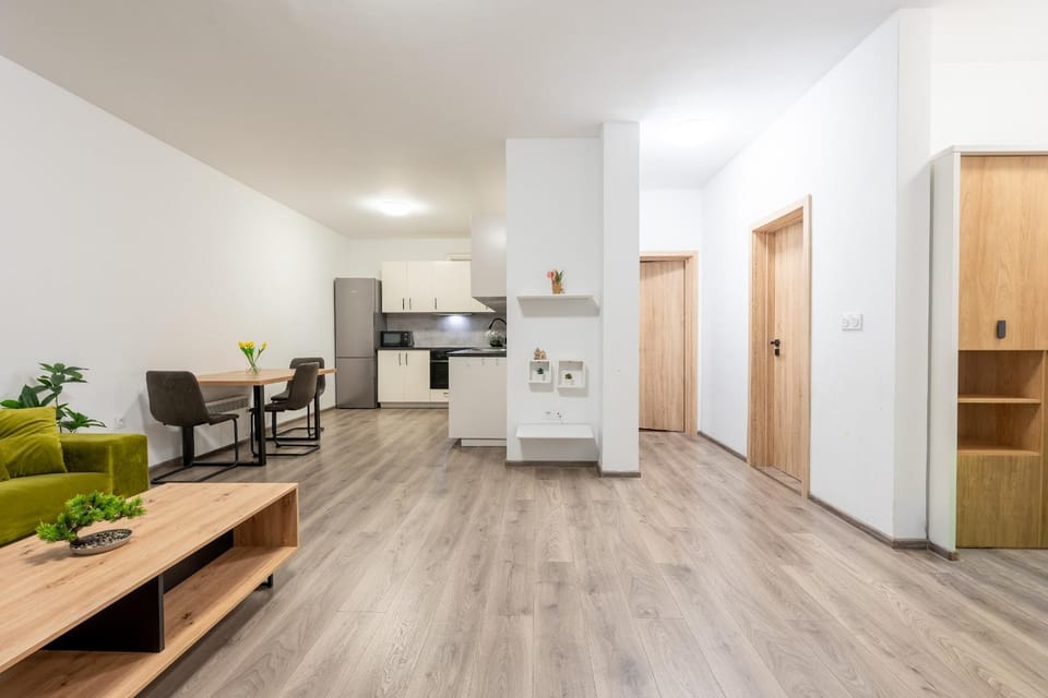 Kitchen or kitchenette, Living room, Dining area