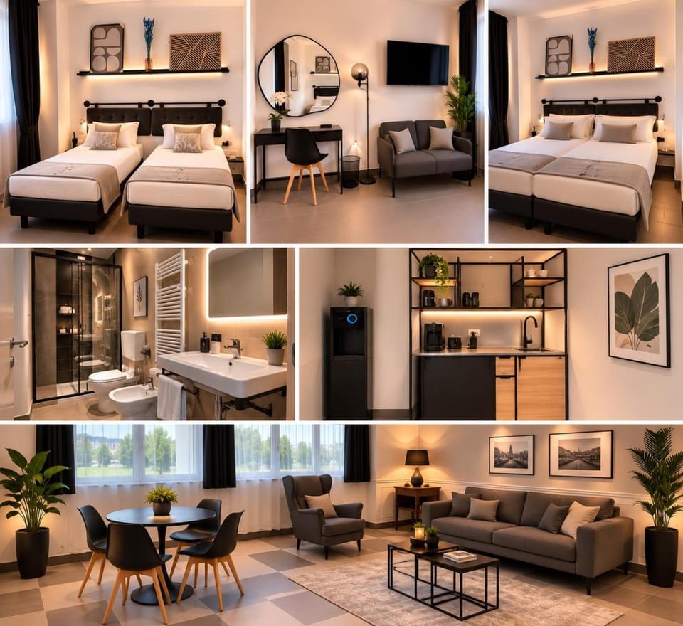 Bed, Living room, Photo of the whole room, Seating area, Bedroom