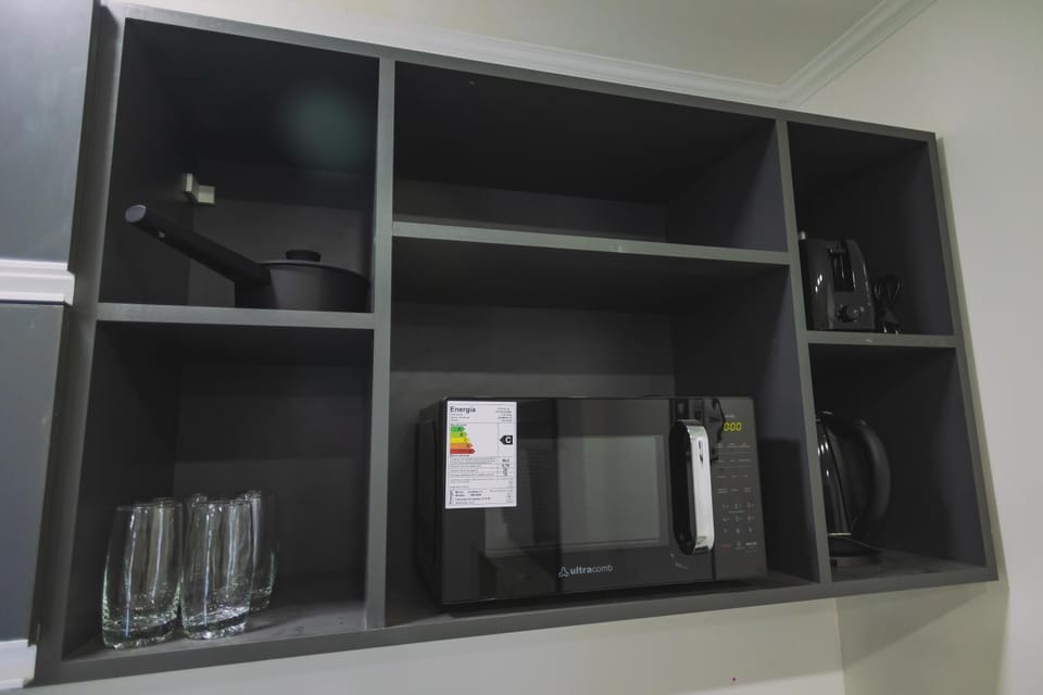 Kitchen or kitchenette, toaster