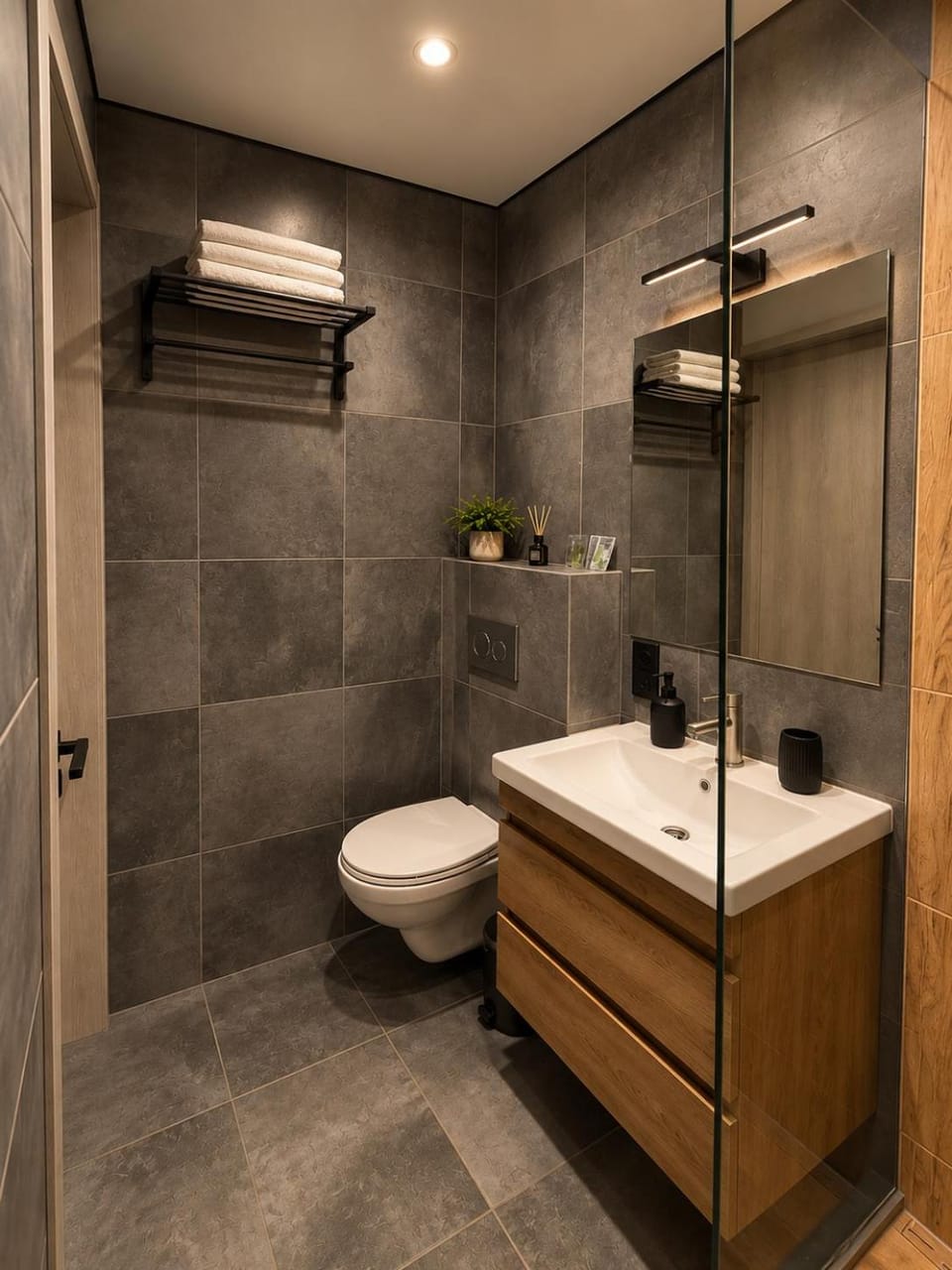 Shower, Toilet, towels