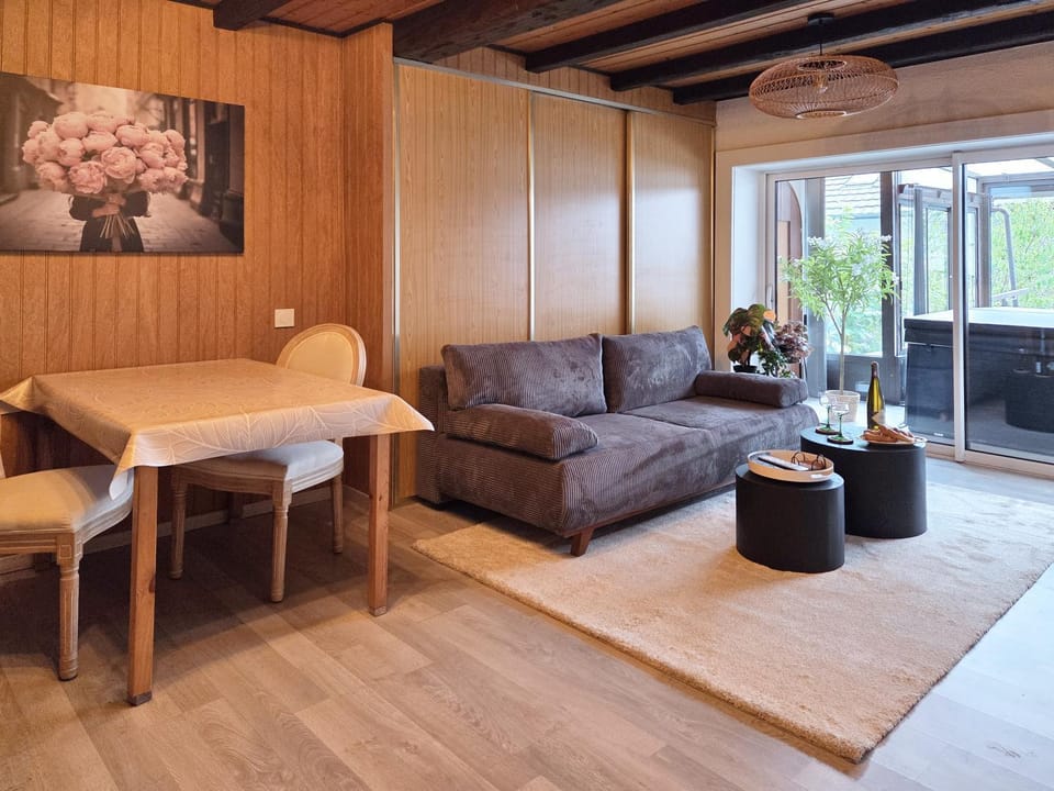 Living room, Seating area, Dining area