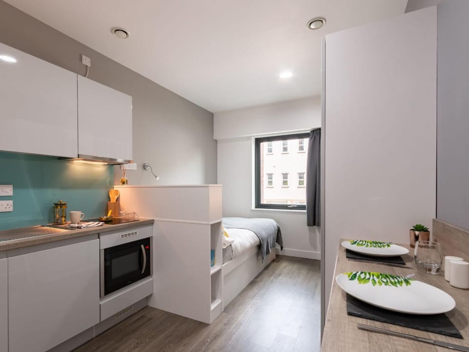 Kitchen or kitchenette, Photo of the whole room, Dining area, Bedroom
