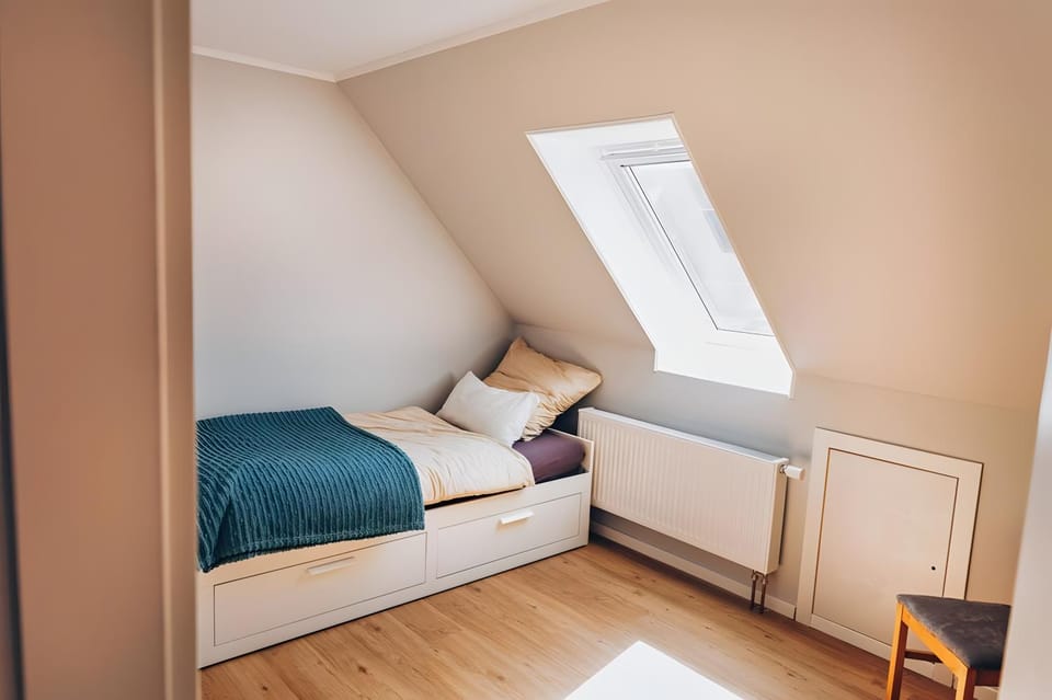 Property building, Living room, Bedroom