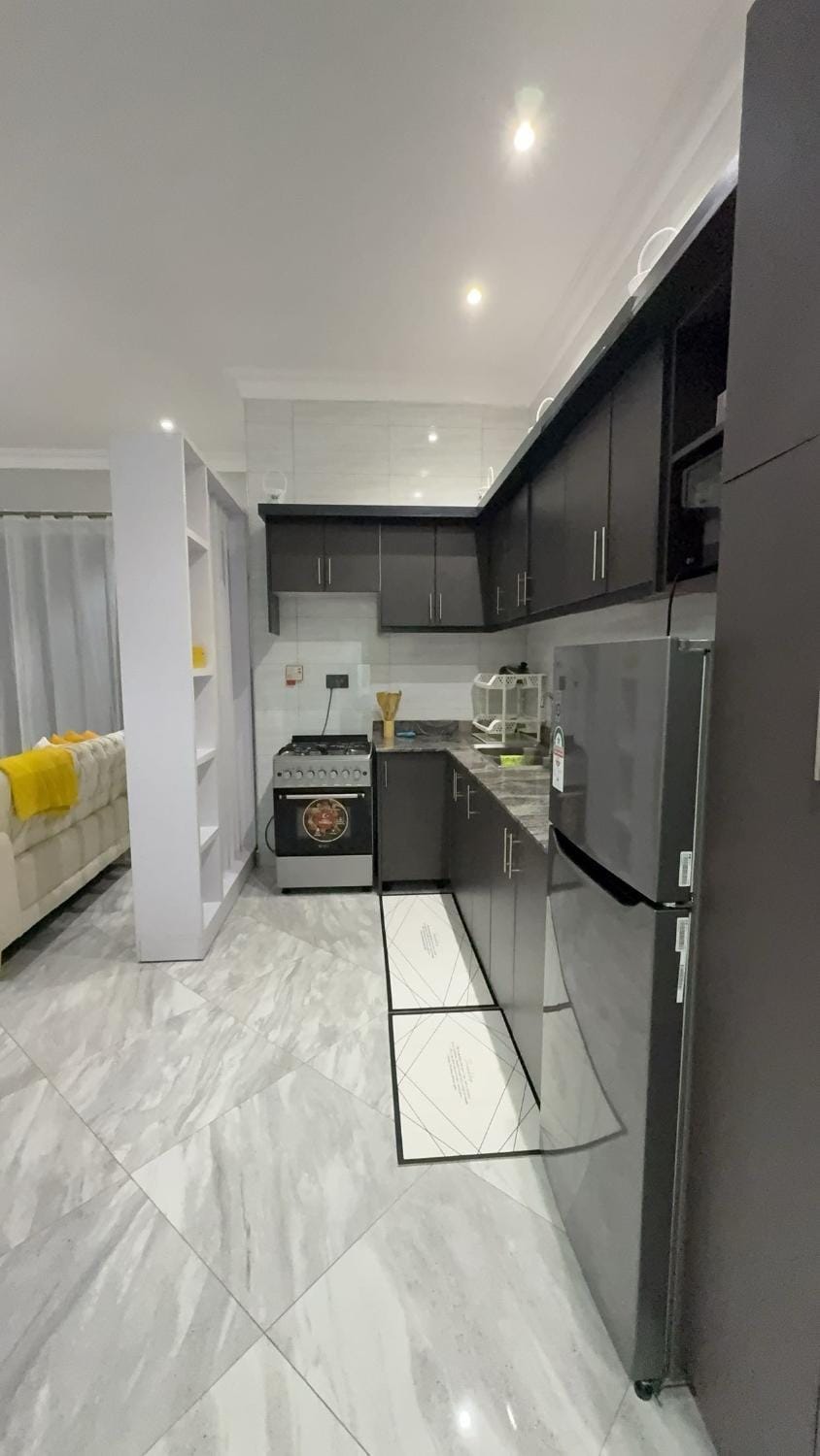 Kitchen or kitchenette, oven, stove