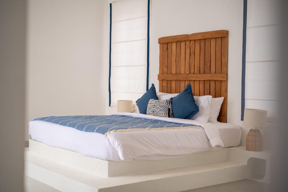 ELIVAAS Prive Casa Santorini Greek-Style 2-BHK Villa with Private Pool, Water Slide, Open Shower, Jacuzzi & Beach Views Villa in Tamil Nadu