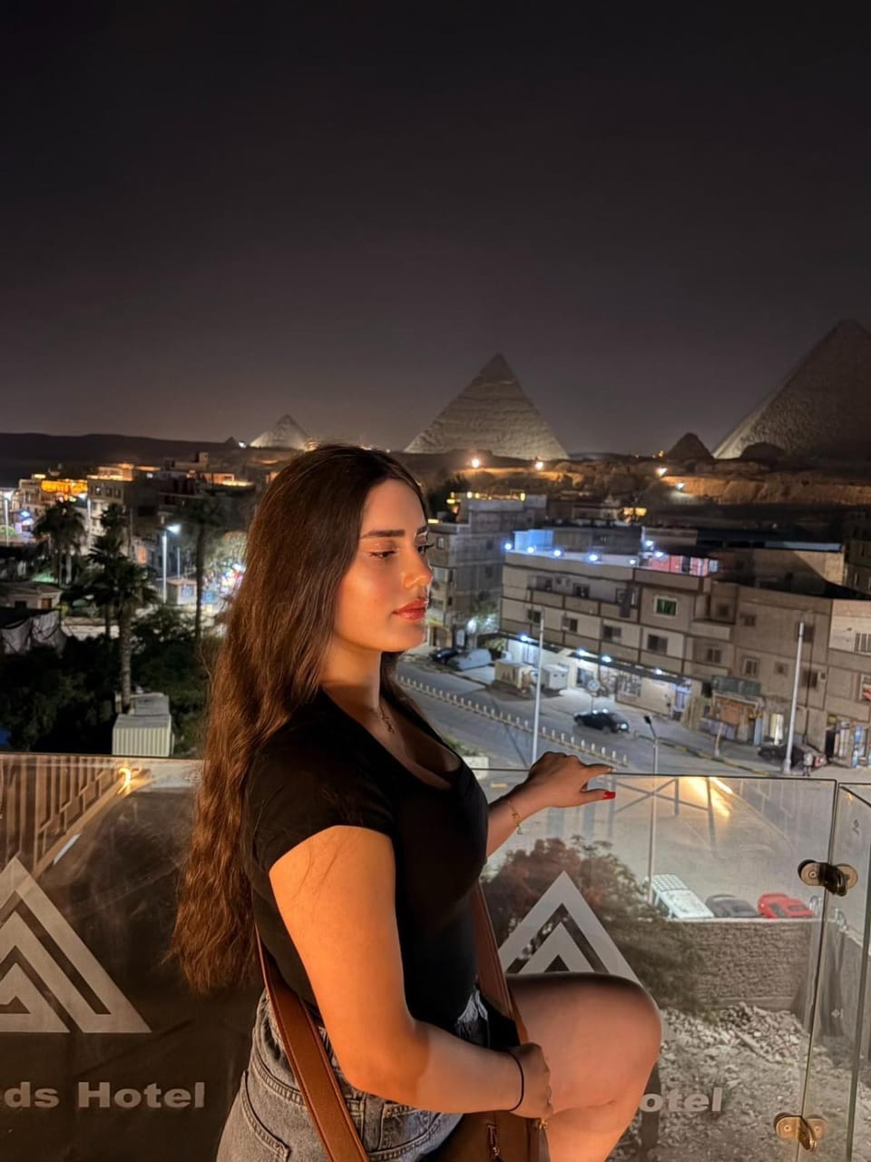 Night, View (from property/room), Balcony/Terrace, City view, group of guests