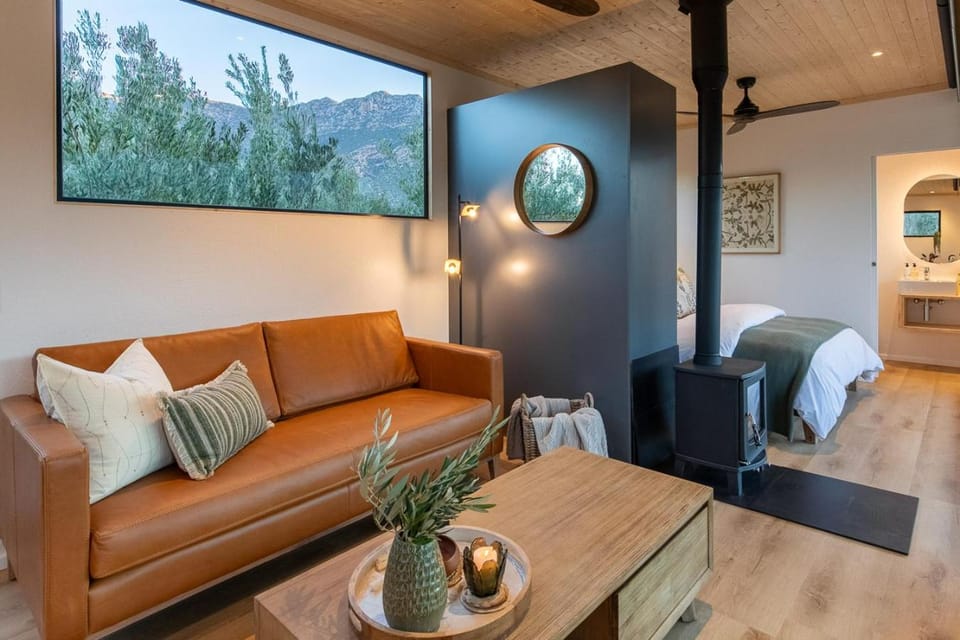 Natural landscape, Living room, Seating area, Mountain view