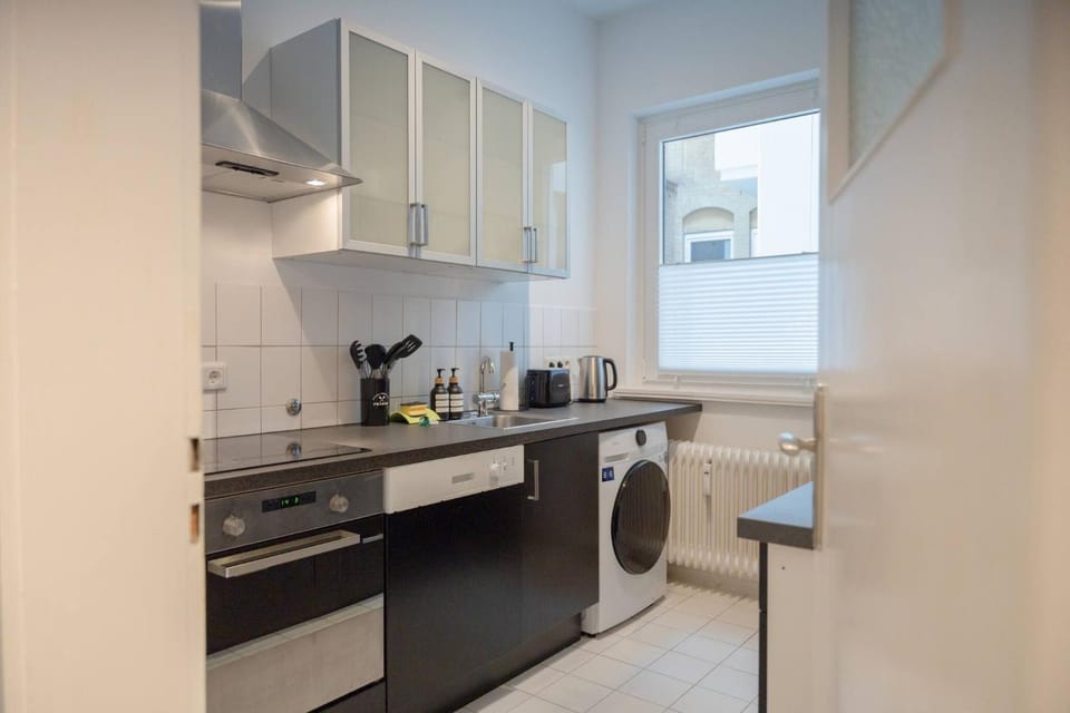 laundry, washing machine, kitchen