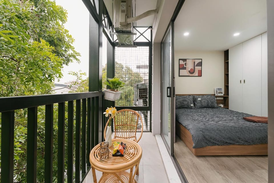 Patio, Bed, View (from property/room), Balcony/Terrace, Living room, Photo of the whole room, Seating area, Garden view