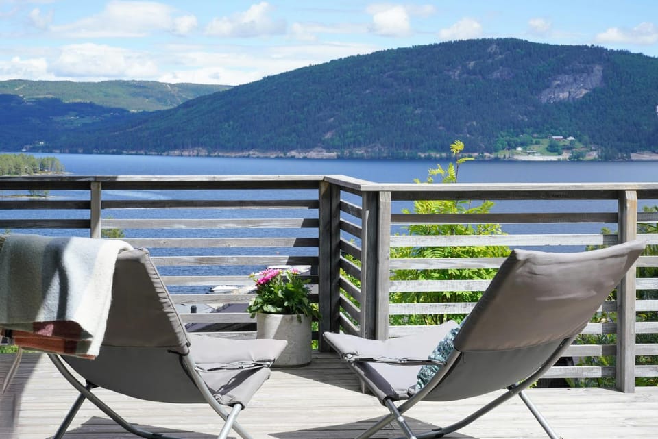 Architect drawn home with amazing view over Nisser House in Viken, Norway