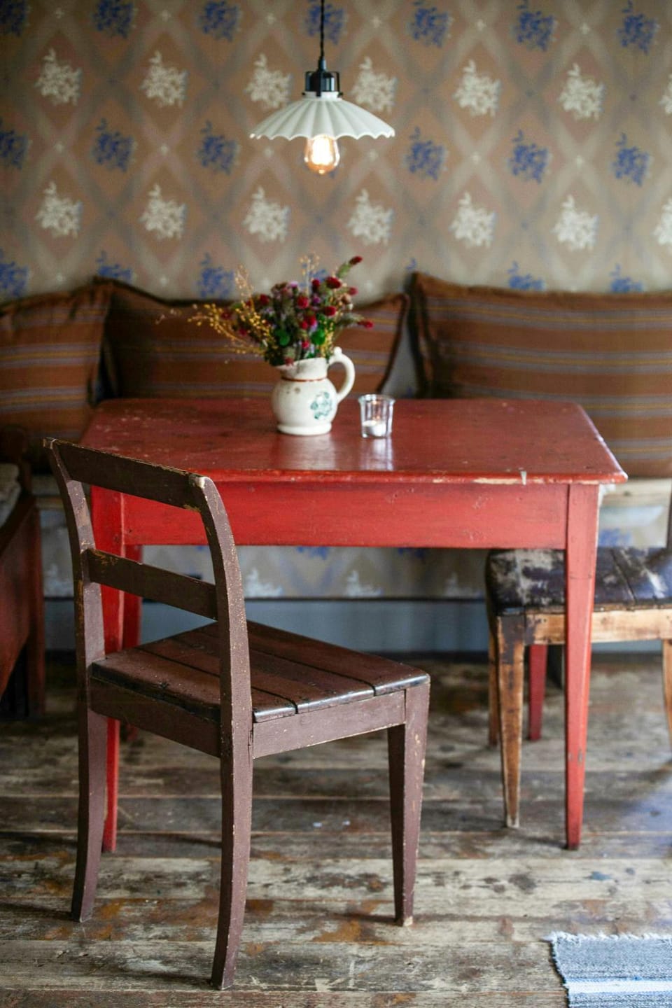 Restored smallholder's house from 1864 on Helgoya House in Viken, Norway